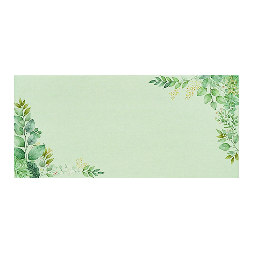 Green Floral Pattern Money Envelope - KRCE4980