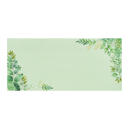 Green Floral Pattern Money Envelope - KRCE4980