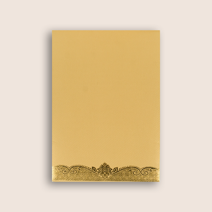 Gold Ganesha Wedding Invitation Card-KNKTG024