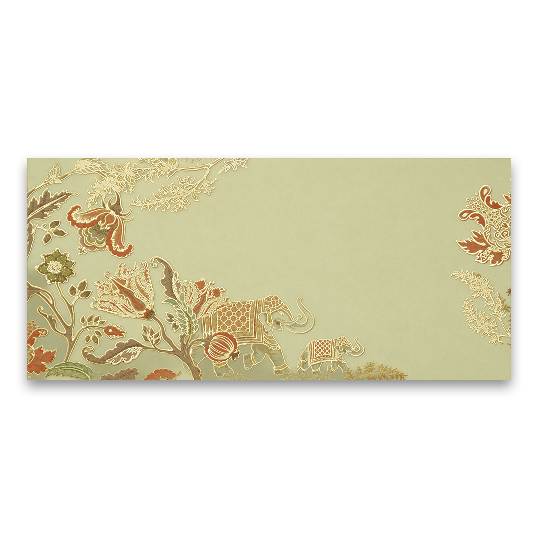 Cream Floral Elephant Money Envelope - KRCE7030