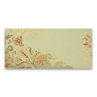 Cream Floral Elephant Money Envelope - KRCE7030
