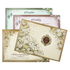 Cream White Floral Padded Wedding Card-KRB09280