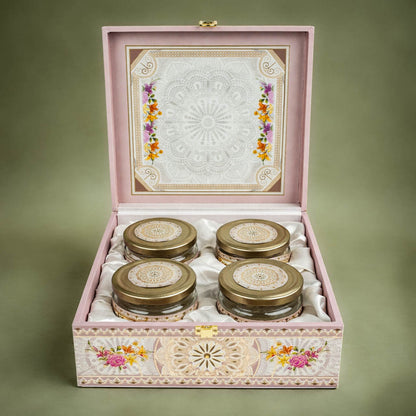 Pastel Peach Mandala Luxury Sweet Jar Box-KBX10105