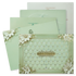 Check out Mint Green Floral Laser Cut Padded Wedding Card at best price.✅WhatsApp Support ✅Express Delivery.|King of cards.