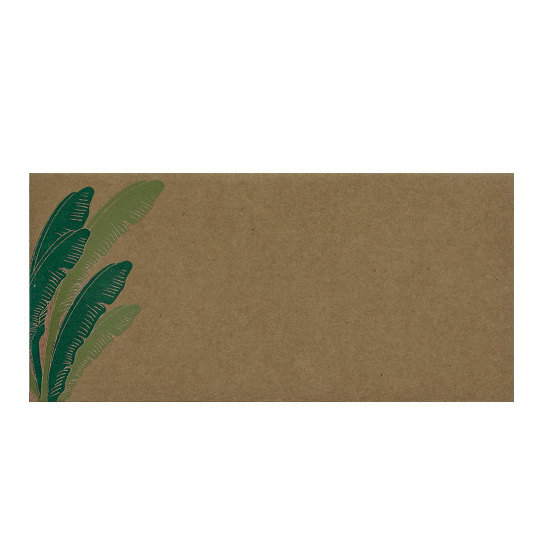 Brown Elegant Leaf Money Envelope - KRCE2010