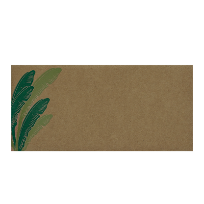 Brown Elegant Leaf Money Envelope - KRCE2010