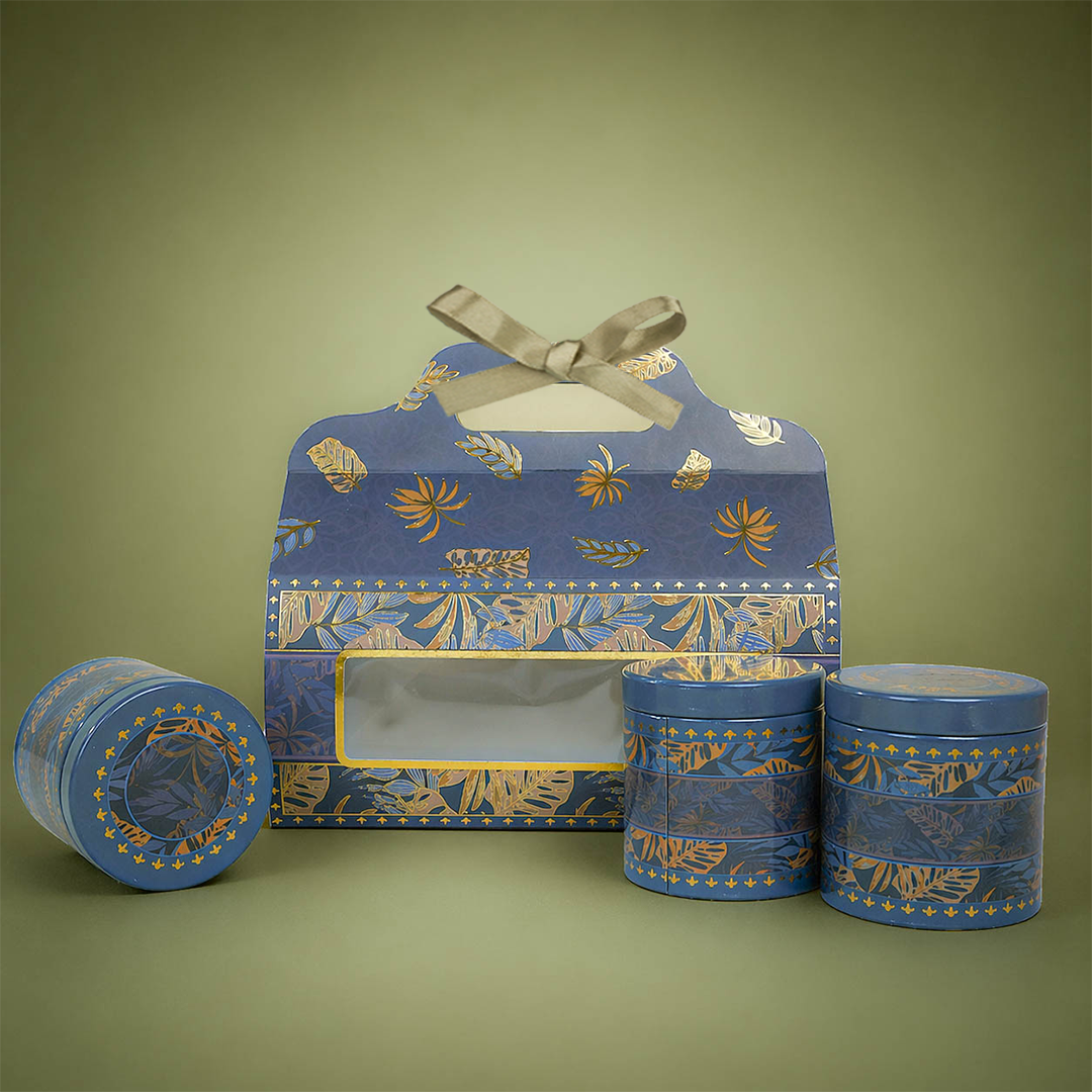 Elegant Navy Palm Return Gift Hamper-GNBT9506