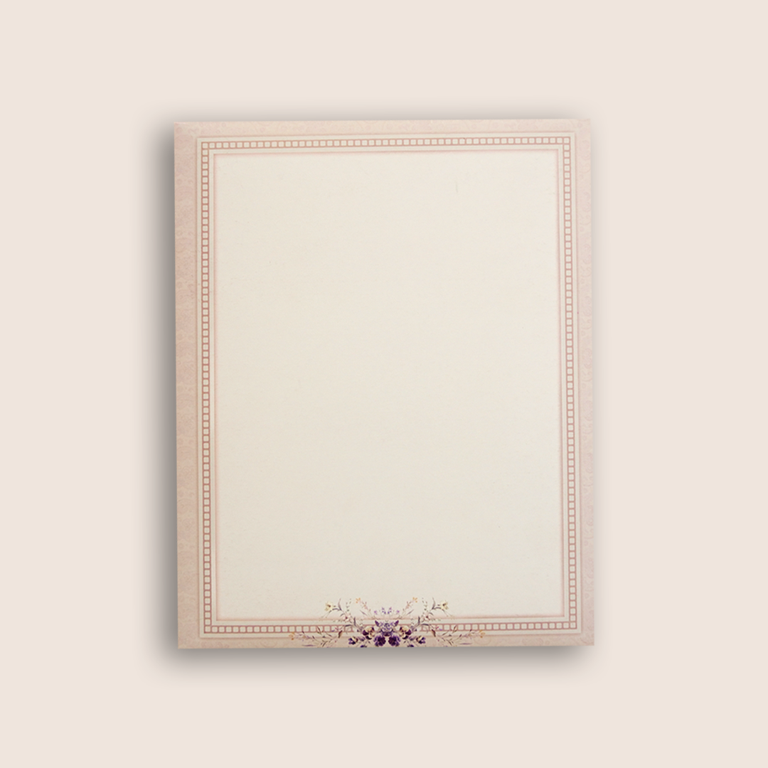 Pastel Pink Floral Wedding Card - KNKJ1139