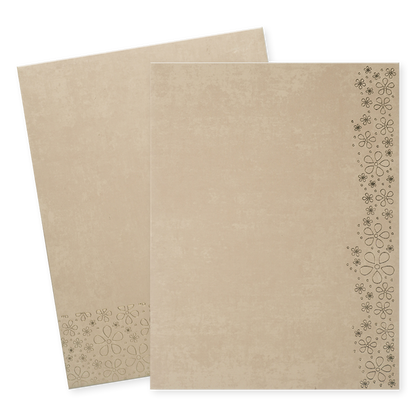Sandal Floral Single Sheet Wedding Card-KNPD1477