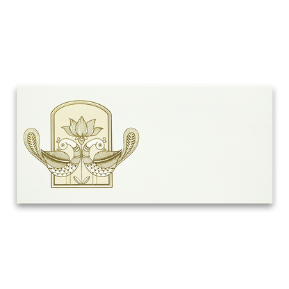 White Peacock Pattern Money Envelope - KRCE4610