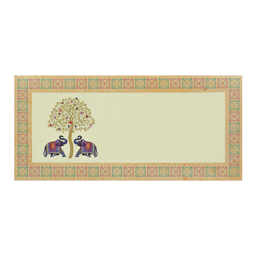 Cream Elephant Tree Money Envelope - KRCE3960