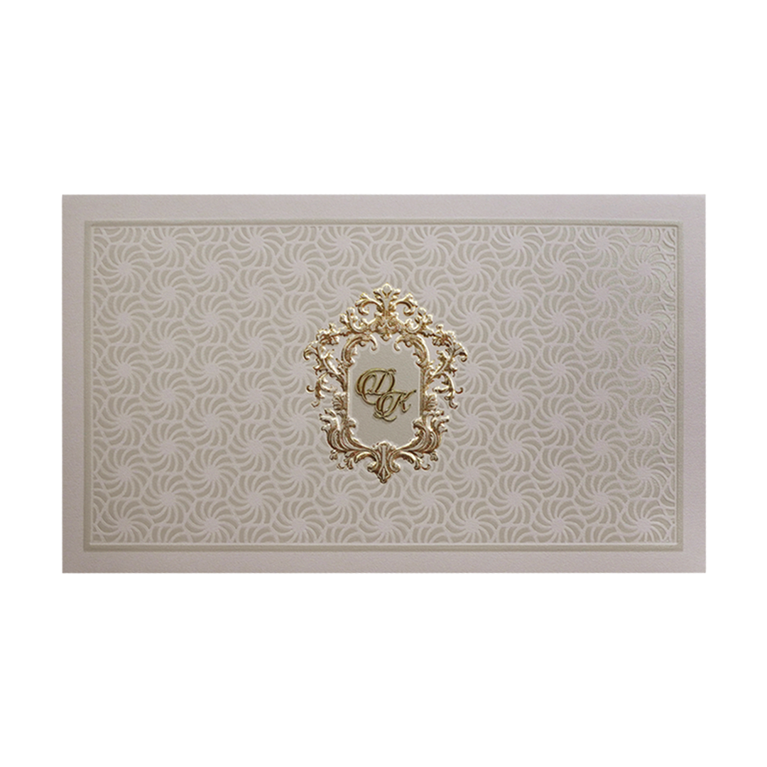 Pastel Pink Monogram Elegant Wedding Invitation Card-KPR24550