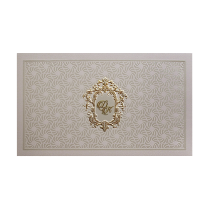 Pastel Pink Monogram Elegant Wedding Invitation Card-KPR24550
