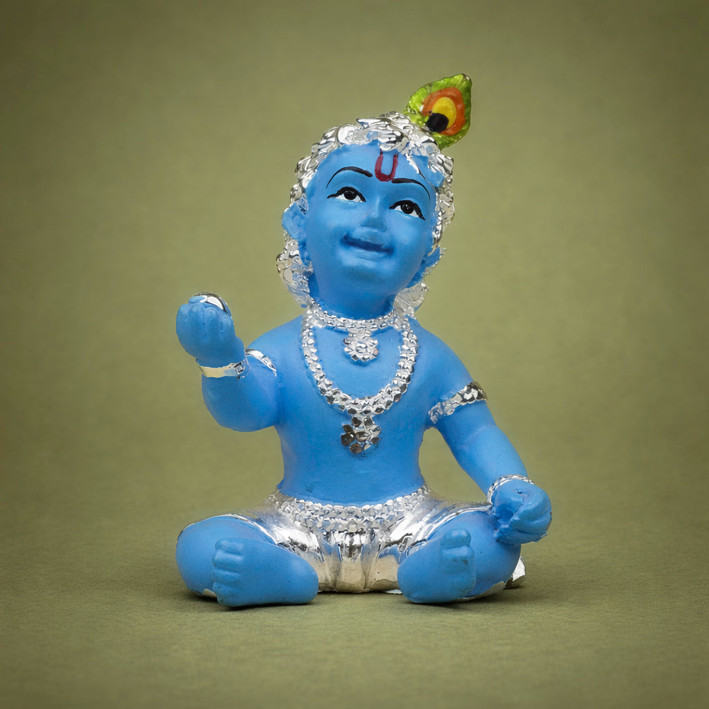 Charming Blue Baby Krishna Idol-GRI0040