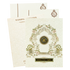 White Floral Arch Padded Wedding card-KRE28130