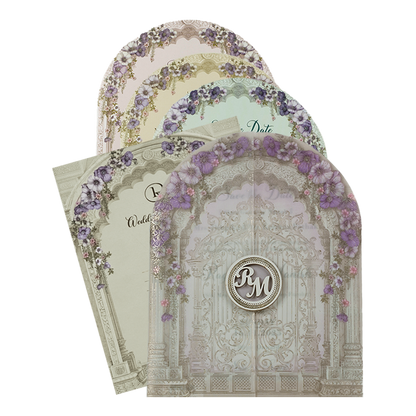 Lavender Floral Wedding Card-KSI64700