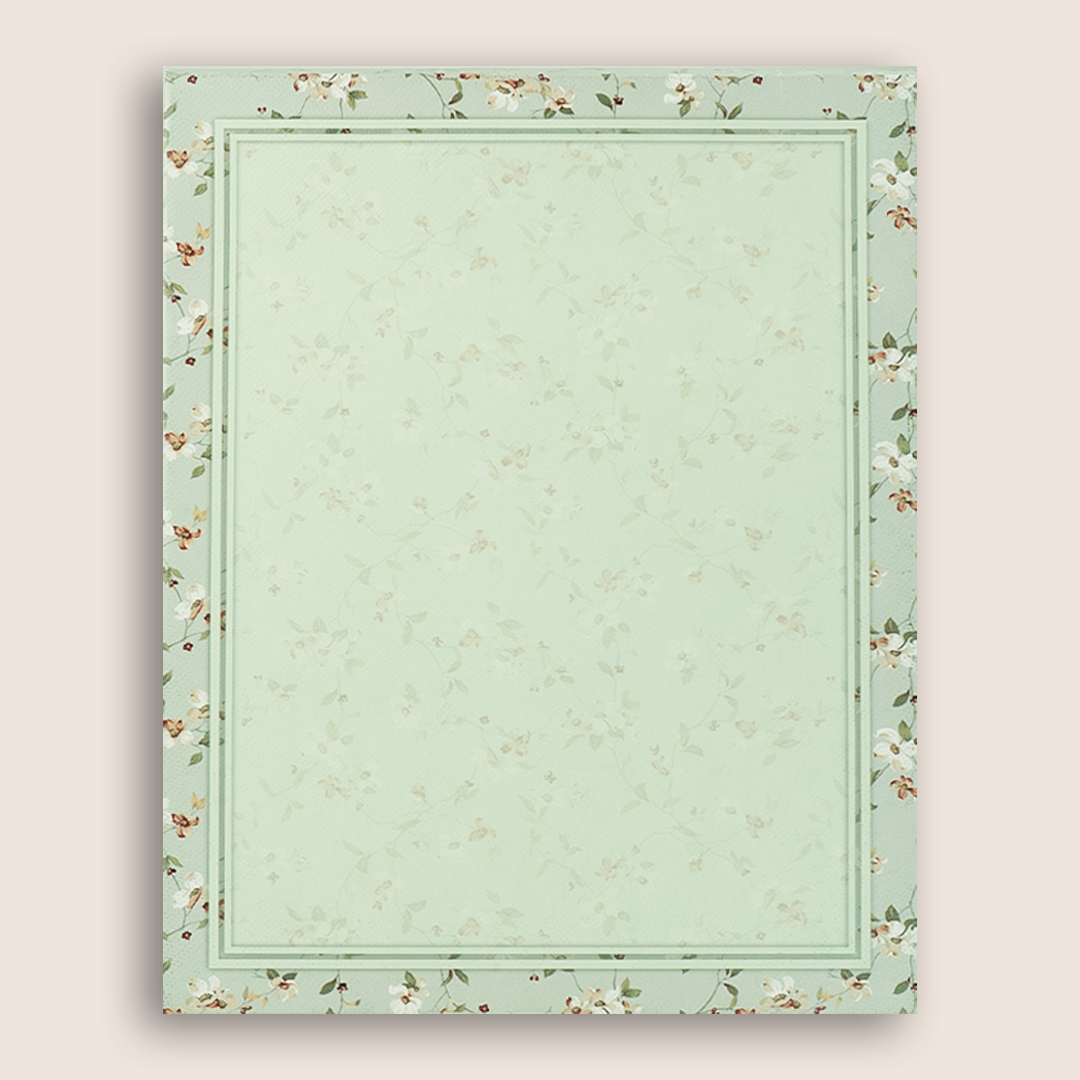 Pista Green Floral Door Style Box Invitation Card - KNKN6307