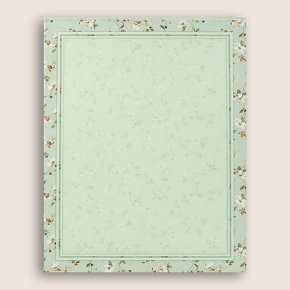 Pista Green Floral Door Style Box Invitation Card - KNKN6307