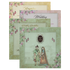 Green Floral Couple Palace Padded Wedding Card-KJTS1820