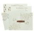 White Gold Floral Door Style Wedding Card - KRE25880