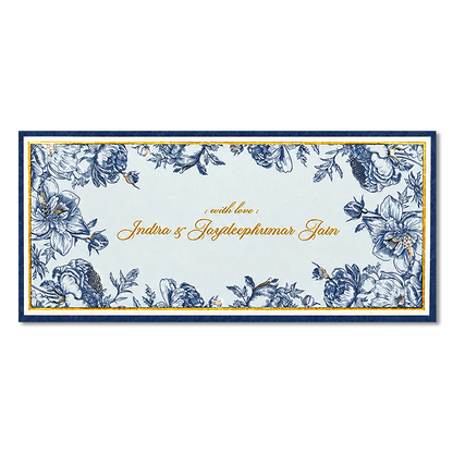 Blue Floral Money Envelope -  KJTSMEG17