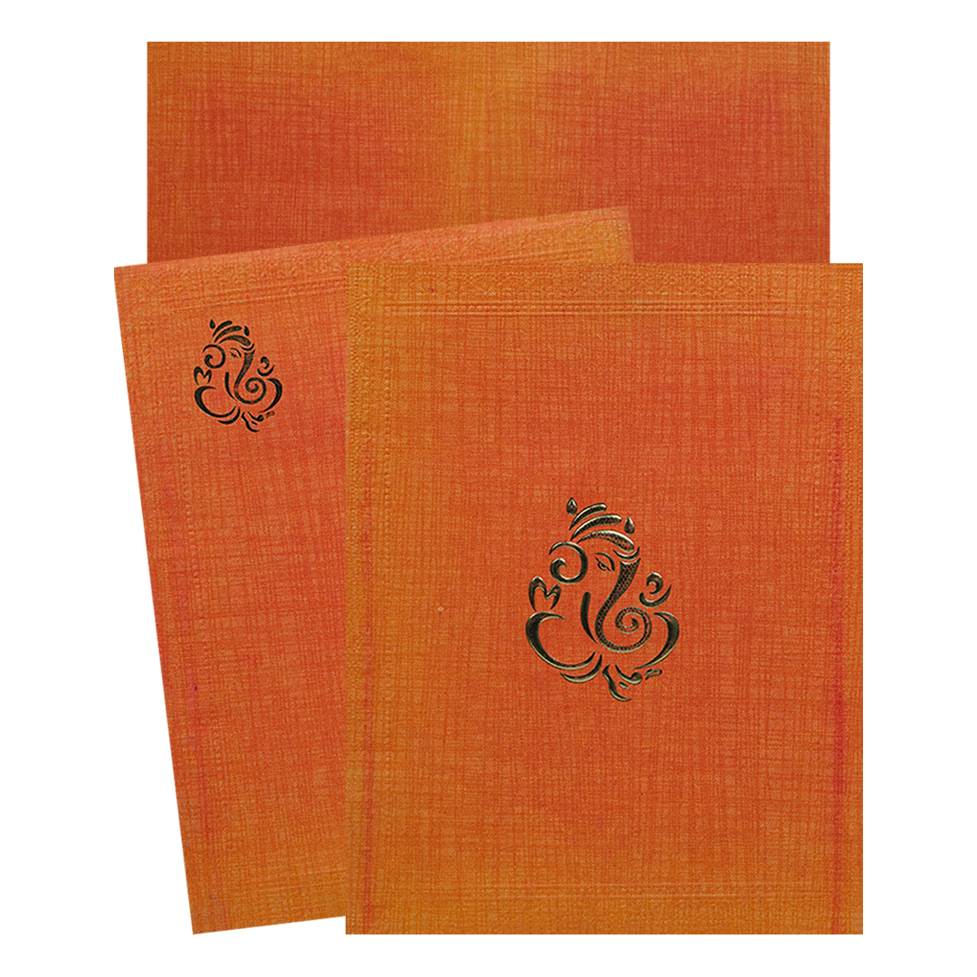 Orange Metallic Wedding InvitatioN-KNK50013