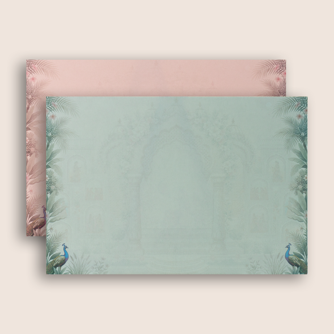 Beige Floral Bride Groom Wedding Card - KAA05270