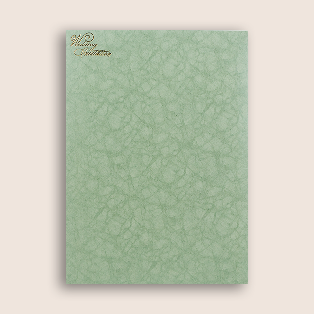 Light Green Western Couple Wedding Card - KNKR035GL