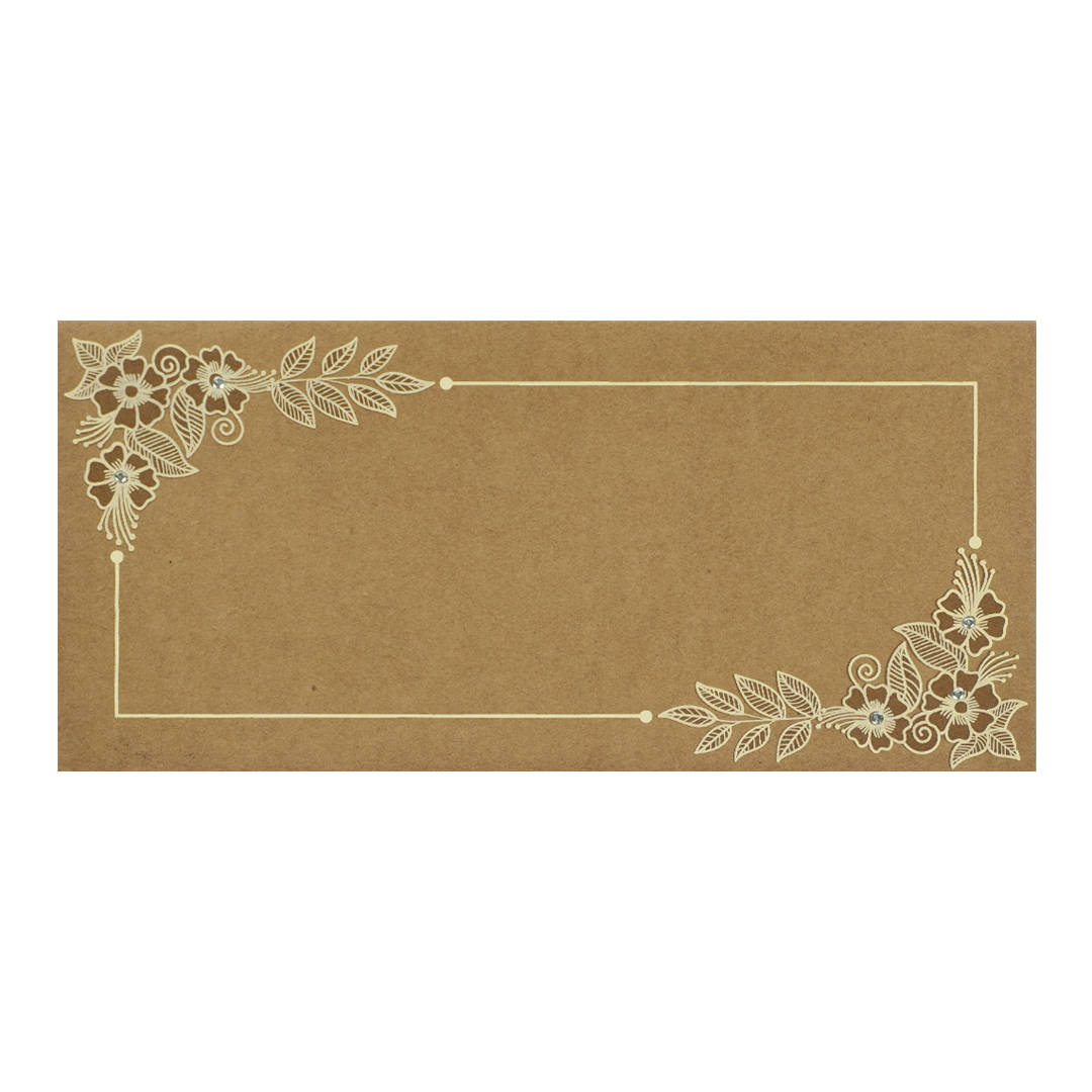 Brown Floral Design Money Envelope - KRCE2170