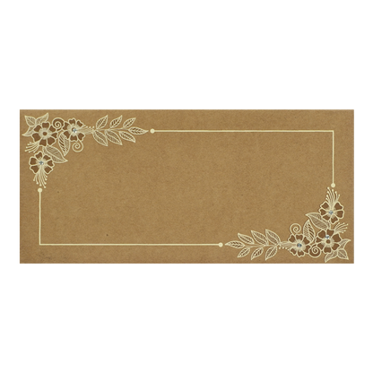 Brown Floral Design Money Envelope - KRCE2170