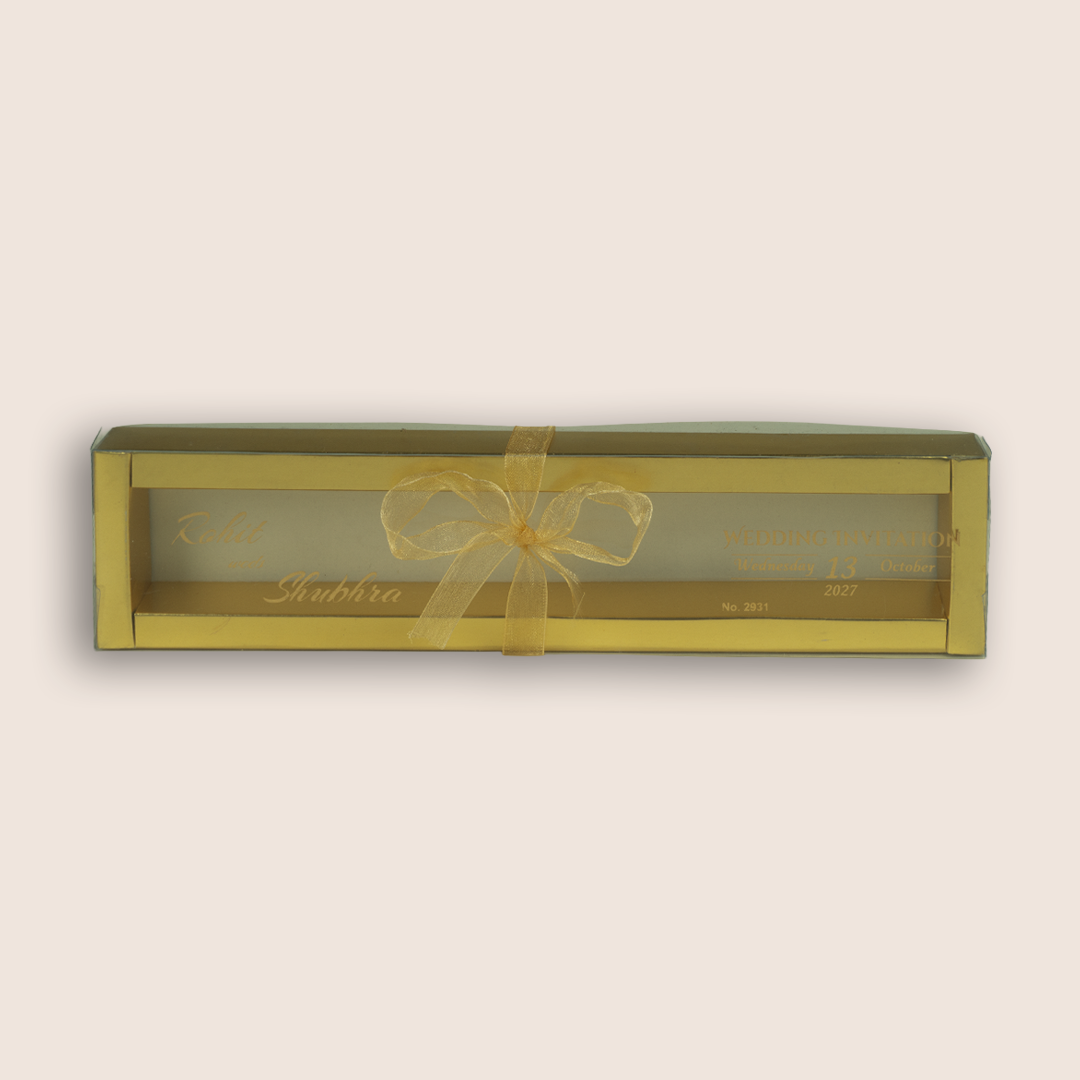 Gold Transparent Scroll Card - KJPS2931