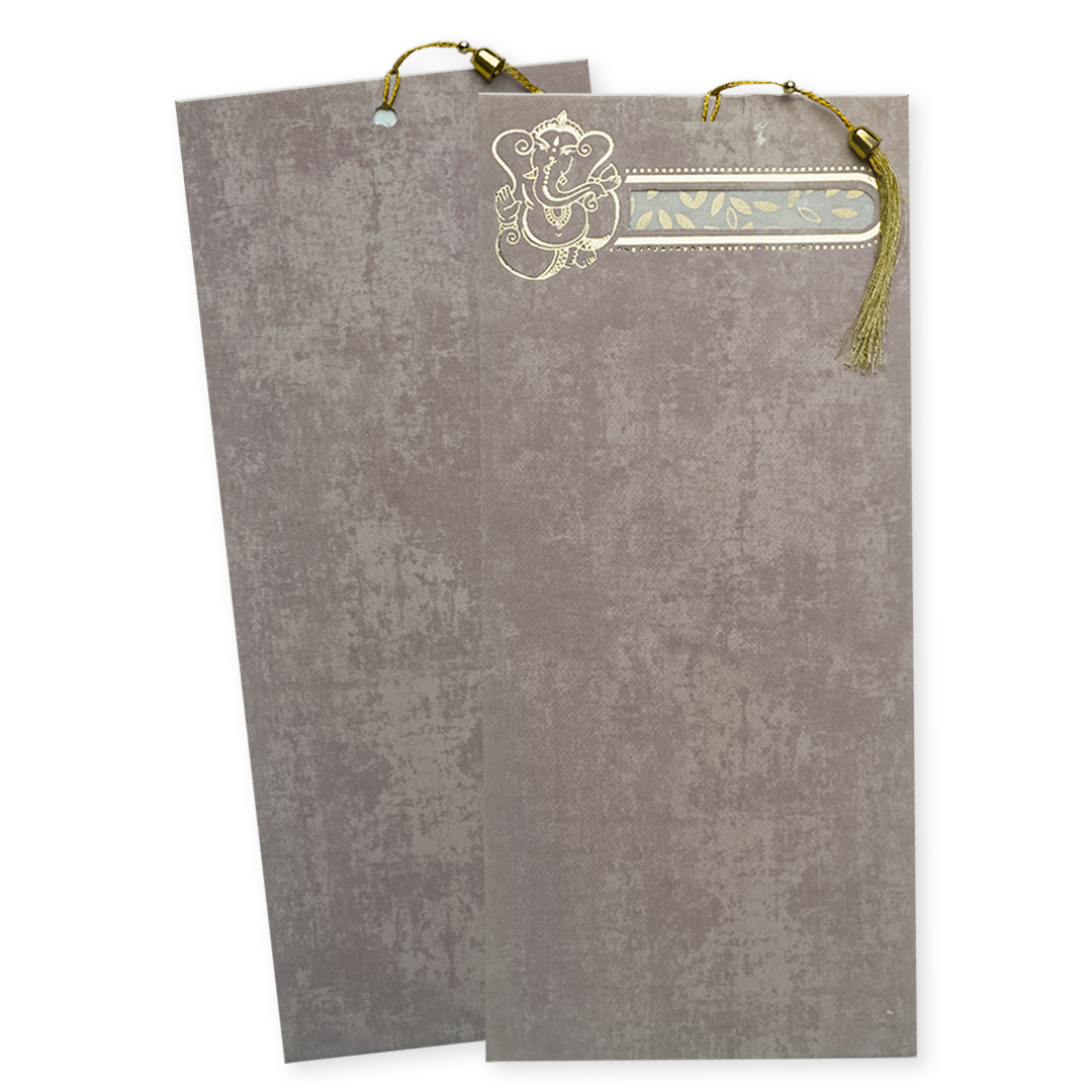 Lavender Single Sheet Wedding Card- KNPD1304