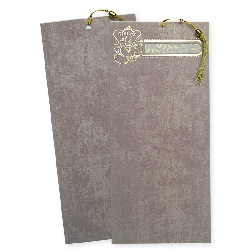 Lavender Single Sheet Wedding Card- KNPD1304