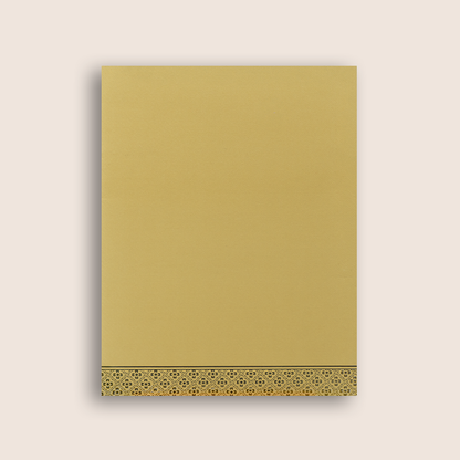 Cream Gold Ganesha Floral Wedding Card - KNKT5034