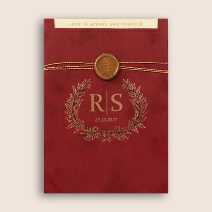 Red Elegant Floral Invitation Card - KJP25210