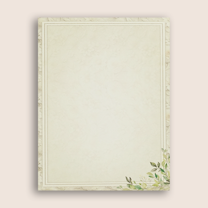 Grey Leaf Pattern Wedding Card - KNKC4093