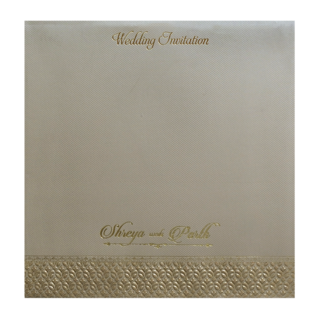Maroon Laser Cut Floral Modern Wedding Card-KMMEX8240