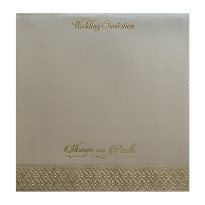 Maroon Laser Cut Floral Modern Wedding Card-KMMEX8240