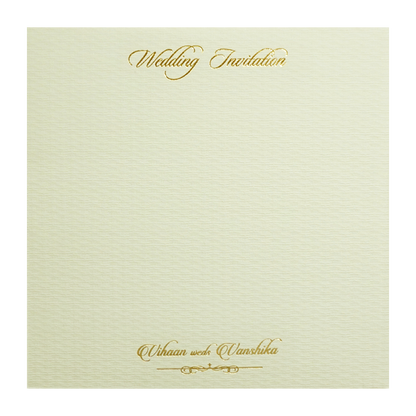 Green-Gold Minimal Monogram Wedding Card - KMMWD1140