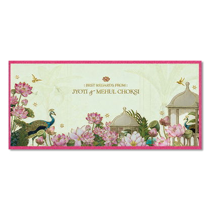 Pink Peacock Lotus Money Envelope - KJTSMEG3