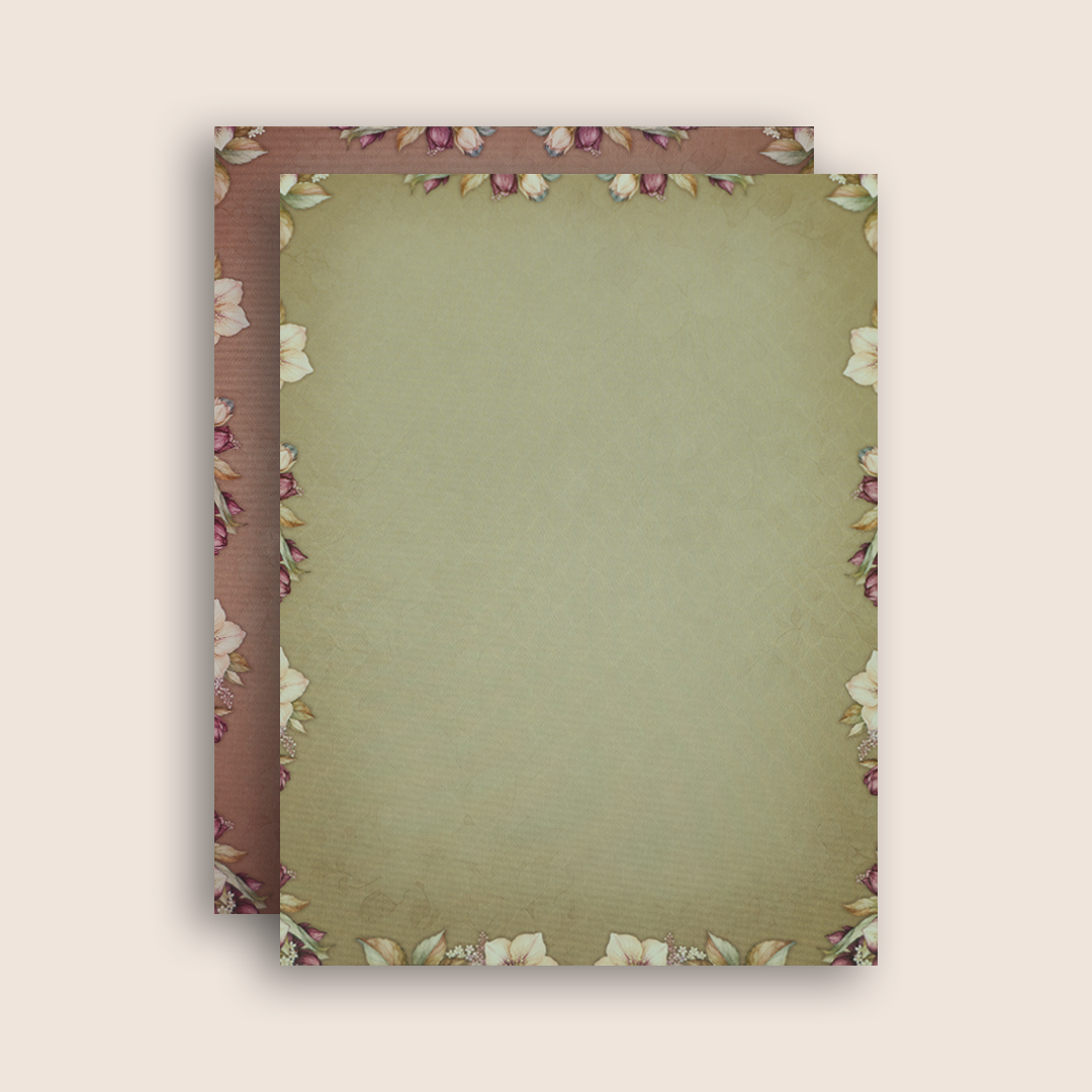Pastel Pink Floral Door Style Invitation Card - KJTS1951