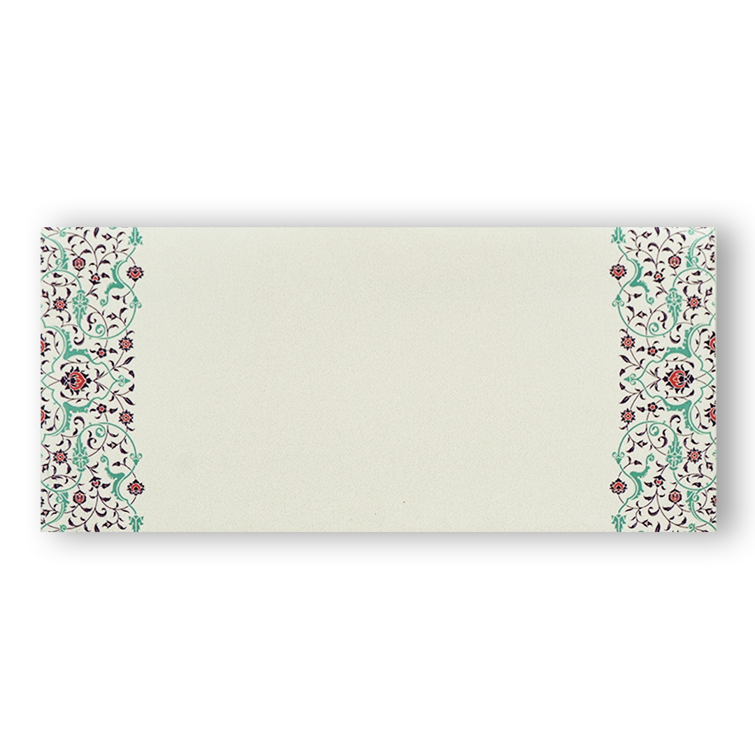 White Floral Pattern Money Envelope - KRCE3820