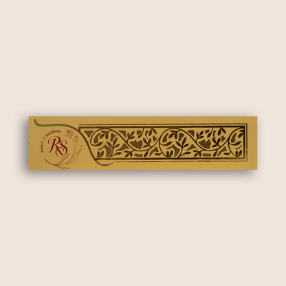 Gold Foil Laser Cut Floral Scroll Box - KJPS2912
