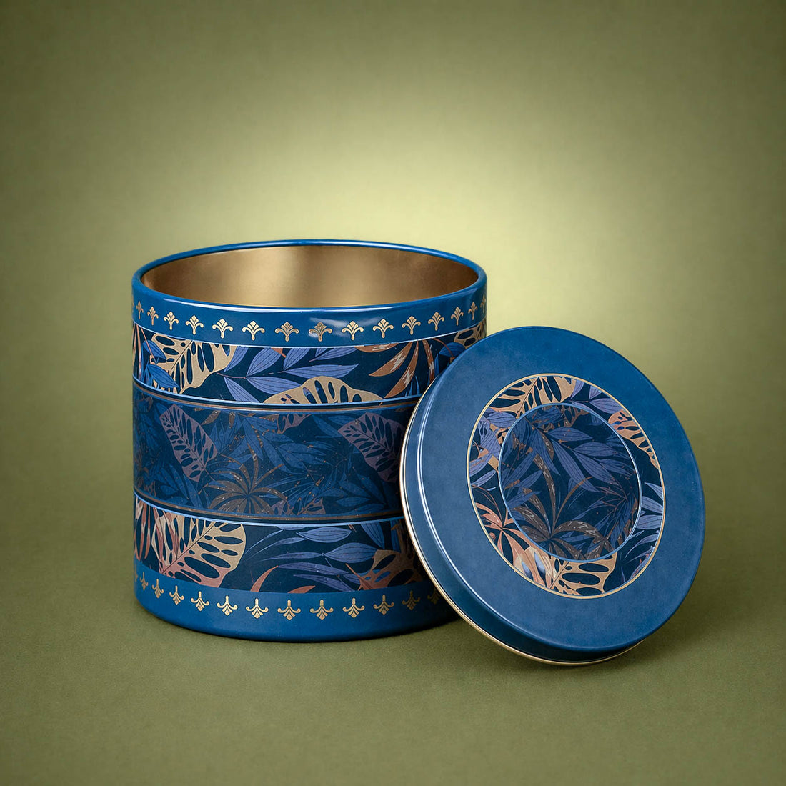 Navy Palm Return Tin Gift-GNT9914