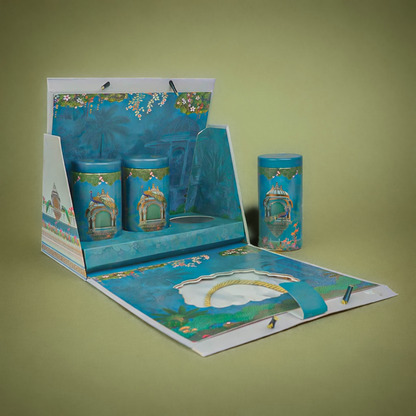 Blue Arch Peacock Palace Return Gift Hamper-GNBT9507