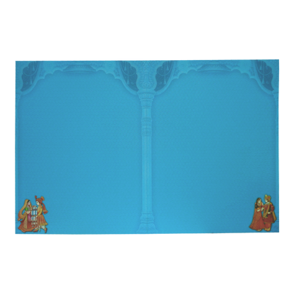 Blue Classic Maharaja And Maharani Offset Print-KNKC4039