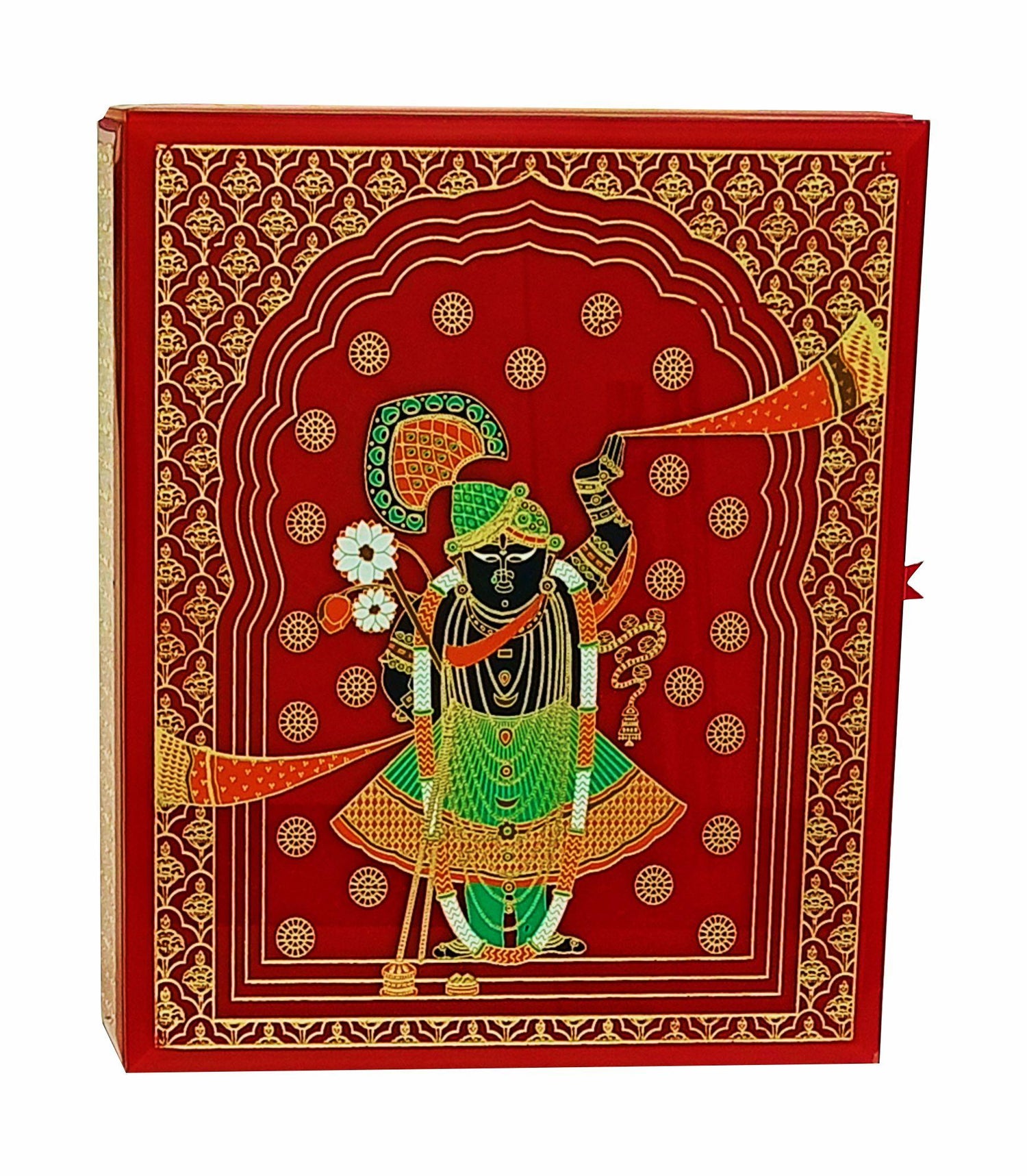 Red Ultra Premium Glass Box Traditional Invitation Card-KNKUP039-King of Cards