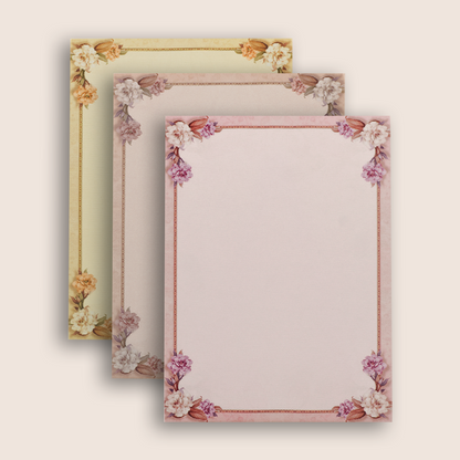 Beige Pink Floral Door Style Wedding Card - KAA06340
