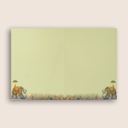 Cream Traditional Wedding Card - KNKJ1138
