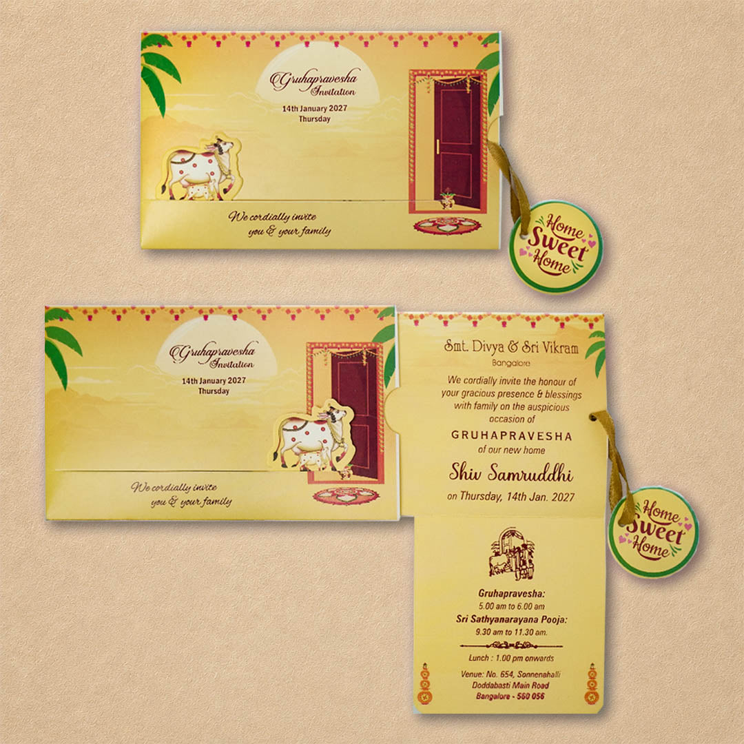 Yellow House Warming Card-KNKRL113